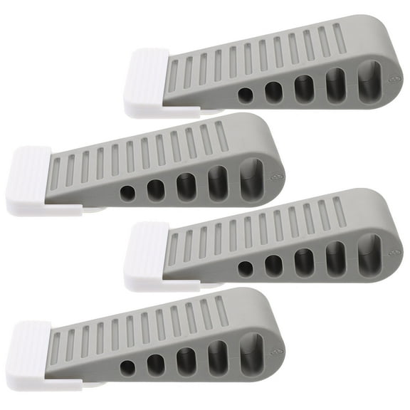 WEAVILUX Safety Door Stopper Security Door Stops Grey Rubber Prevent Collision to Wall 4Pcs