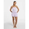 thumbnail image 2 of No Boundaries Cami Top and Bloomer Shorts Sleep Set, 2-Piece, Women's XS-XXL, 2 of 5