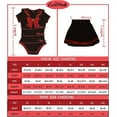 thumbnail image 3 of CutiePlusU Button Crotch Onesie Adult Romper Bodysuit Cosplay Magical Sailor Onesie Skirt Set-RedBlack S, 3 of 5