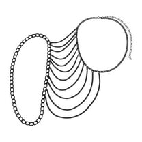 Body Chain Punk Black Multilayer Shoulder Chain Sexy Harness Body Chain Statement Shoulder Body Chain Necklace Jewelry for Women (Black )