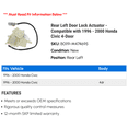 thumbnail image 2 of Rear Left Door Lock Actuator - Compatible with 1996 - 2000 Honda Civic 4-Door 1997 1998 1999, 2 of 2