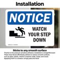 thumbnail image 3 of (2 Pack) Watch Your Step Down Sign, 3 of 7