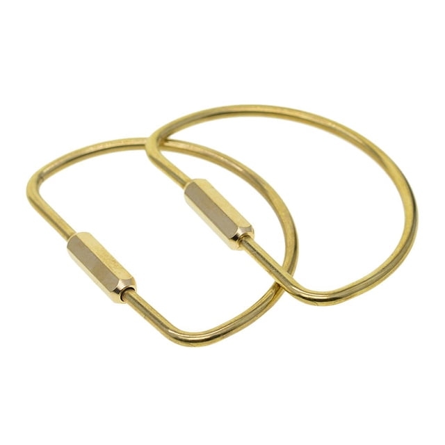 Llaveros de mosquetón resistentes de 2 piezas, llaveros duraderos, latón de alta precisión, 68x45mm