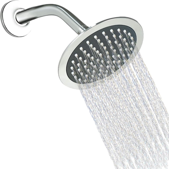Regadera Redonda Baño 6 Ducha Cabezal Cromado Baja Presión