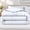 01 - White, variant on Reversible Comforter for Queen Bed, Grey and Aqua Color Bedding Set