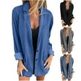 thumbnail image 2 of ShiShine Women's Classic Jacket Shacket Button Up Shirts Fall Fashion Lightweight Loose Coats with Pockets, 2 of 3