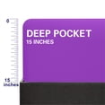 thumbnail image 4 of Super Soft and Durable​​ Microfiber Fitted Sheet, Machine Washable Fitted Bed Sheet with 15 inches Deep Pocket, Full, 54 x 75 inches, Purple, 4 of 7