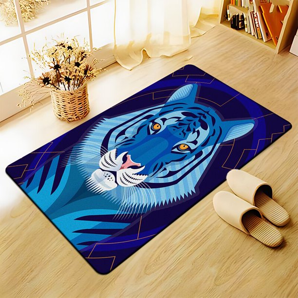 Alfombra con estampado de tigre en 3D, impresión artística, gran área, decoración suave para el hogar, alfombra de estilo bohemio, triangulación de envíos160 cm por 200 cm160 cm por 200 cm zhangmengya unisex