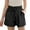 Black, variant on FNFYFH Girls Cotton Linen Shorts Drawstring Elastic Short Pants Summer Comfy Shorts,Black