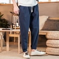 thumbnail image 5 of Nrmvnmi Men Fashion Summer Solid Casual Elastic Waist With Pocket Pants, 5 of 8