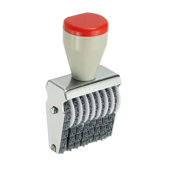 Uxcell 8 Digit Number Roller Stamp, Adjustable Rubber Stamp Symbol Office Date