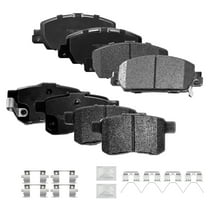ACB ZONE Front & Rear Disc Ceramic Brake Pads Set w/Hardware Fit for 2013 2014 2015 2016 2017 Honda Accord