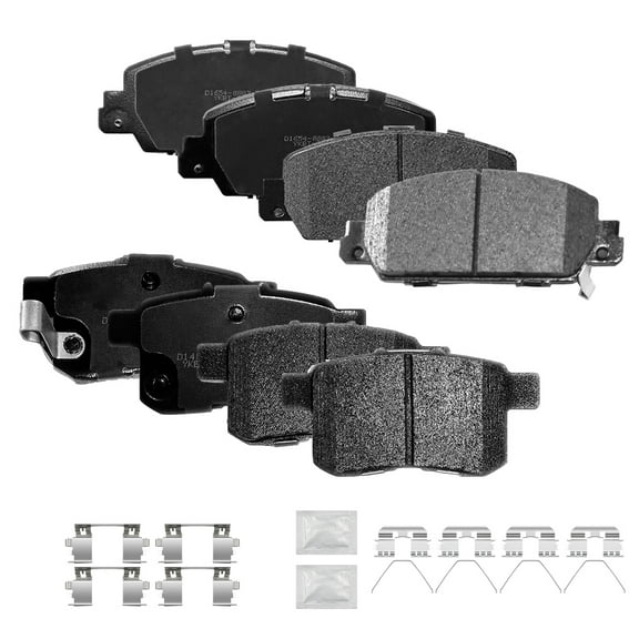 ACB ZONE Front & Rear Disc Ceramic Brake Pads Set w/Hardware Fit for 2013 2014 2015 2016 2017 Honda Accord