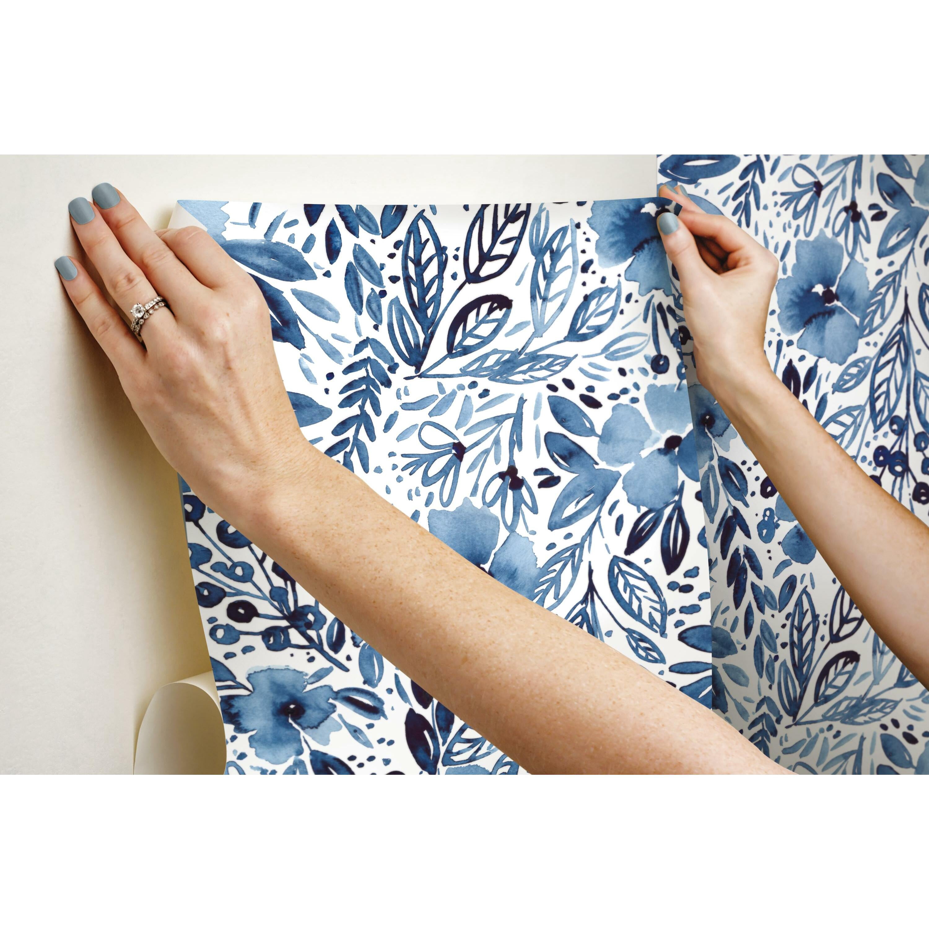 RoomMates Clara Jean April Showers Peel and Stick Wallpaper