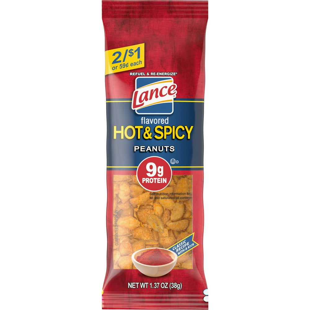 Lance Peanuts, Hot and Spicy, Individual Pack 1.37 Oz