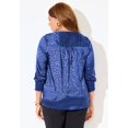 thumbnail image 3 of Catherines Women's Plus Size Satin Jacquard Peasant Blouse, 3 of 6