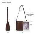 thumbnail image 3 of KouLi Buir Crossbody Purses for Women PU Leather Shoulder Bags Multi Pocket Medium Cross Over Bag, 3 of 6
