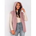 thumbnail image 5 of PRETTYGARDEN Women's 2025 Fall Spring Vest Casual Sleeveless Hooded Zip Up Jacket Trendy Winter Coat Outerwear, 5 of 10