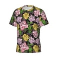 thumbnail image 5 of Vsdgher Colorful Roses Print Men's Dry Fit Mesh Athletic Shirts Moisture Wicking Tennis T-Shirt Tops, 5 of 9