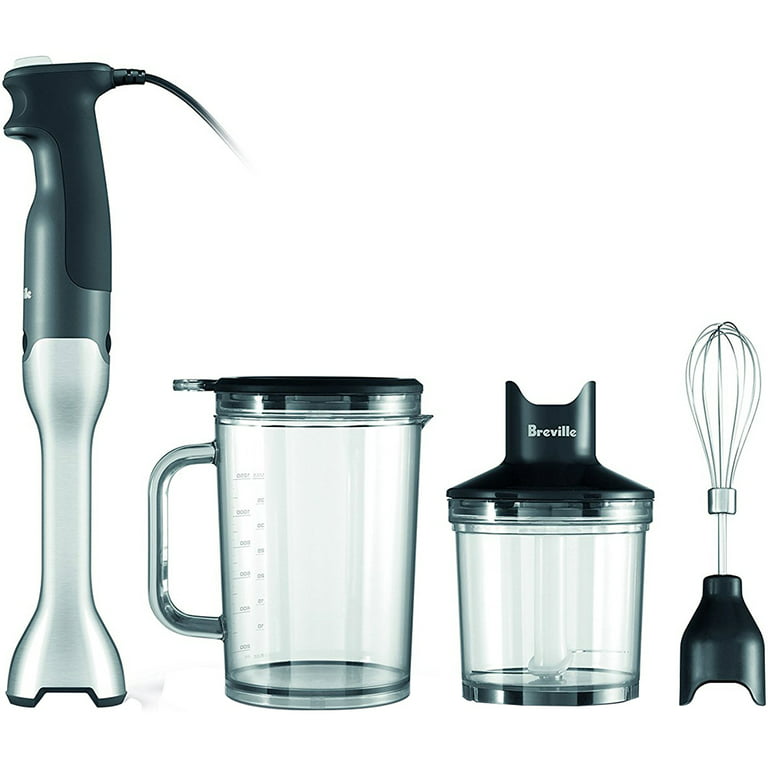 Breville BSB510XL Control Grip Immersion Hand Blender Set, Stainless Steel  NEW