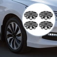 thumbnail image 2 of Unique Bargains 4Pcs R16/16" Universal Wheel Rim Hub Cover Wheel Hub Caps Silver Tone Black, 2 of 8