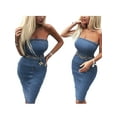 thumbnail image 7 of Biekopu Women Bodycon Dress, Sleeveless Solid Zipper Closure Slit Summer Mini Party Tube Dress, 7 of 7