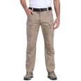 thumbnail image 3 of NAVEKULL Men's Cotton Flex Cargo Pants Lightweight Stretch Work Pants Durable Outdoor Hiking Trousers With 15 Pockets, 3 of 8