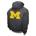 thumbnail image 3 of Men's Franchise Club Gray Michigan Wolverines Diamond Quilted Full-Zip Hoodie Jacket, 3 of 3