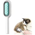 thumbnail image 1 of Cepillo de limpieza multifuncional portátil para mascotas, 2 en 1: eliminación y limpieza del pelo para gatos y perros con piel sensible (verde, peine para pelo largo)., 1 of 5