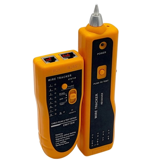Zootealy Testeur de Câble Réseau Jaune Haute Efficacité avec Détection Basse Tension - Design Anti-Interférence
