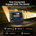 thumbnail image 3 of SHBIV 14" Windows 11 Laptop, 8GB RAM 256GB SSD, Intel 6500Y with 2 Cores, FHD IPS, Type-C PD, 1080p Laptop for School & Home Office (Gray), 3 of 7