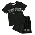 thumbnail image 4 of larppty Girls Pajamas for kids Sleepwear Girl Tank Tops Pjs Shorts Set 2Pcs for Teen Girls Summer Casual Clothes 2Pcs Summer Gift Set(Black,3-4 Years), 4 of 4
