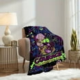 thumbnail image 4 of Courage the Cowardy Dog Inspired Throw Blanket Flannel All Season Purple Neon Green Horror for Fans Home Decor Birthday Halloween Couch Bedspread Couch Accessory Cartoon Bedding Bedspread, 4 of 6