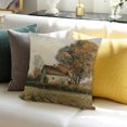 thumbnail image 3 of FCXZI 100% Linen Pillow Covers Trees Home Decor for Sofa Couch 18x18in, 3 of 5
