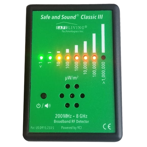 Safe and Sound Classic III Radio Frequency 5G Detector by Safe Living Technologies Inc