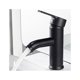 thumbnail image 1 of Grifo negro mate, grifo mezclador de lavabo de baño de cobre, lavabo de agua fría y caliente mate. Grifos delgados y diseño retro, grifo de palanca de un solo orificio, fregadero duradero JAMW Sencillez, 1 of 5