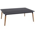 thumbnail image 1 of Armen Living Ipanema Table Basse Extérieure en Aluminium avec Pieds en Teck Gris Foncé, 1 of 7