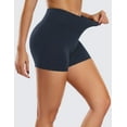 thumbnail image 2 of YEEKISUS Women High Waisted Biker Shorts Scrunch Butt Booty Lifting Shorts for Workout Gym Yoga Athletic Running Cycling Navy Blue XL, 2 of 7