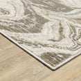 thumbnail image 4 of 10' X 13' Ivory Tan Beige Grey And Brown Abstract Power Loom Stain Resistant Area Rug, 4 of 5