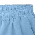 thumbnail image 4 of Kvture Mens Knee Length Sweat Shorts Drawstring Waist Soft Sportswear Baggy Jogging Basketball Shorts Streetwear Blue S, 4 of 7
