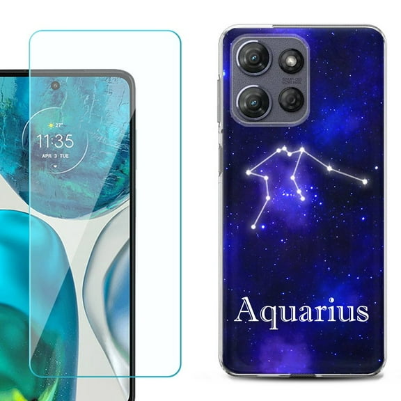 Phone Case for Motorola Moto G 5G 2026, with Screen Protector, by OneToughShield - Aquarius