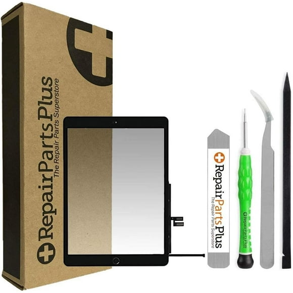 iPad 5 Screen Replacement Glass Touch Digitizer Premium Repair Kit with Tools by RepairPartsPlus (Black)