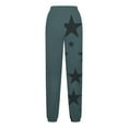 thumbnail image 3 of DeHolifer Sweatpants for Women High Waist Elastic Waist Drawstring Star Print Straight Leg Sweatpants Casual Loose Joggers Pants Mint Green S, 3 of 4