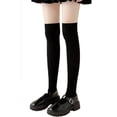 thumbnail image 2 of Xfvqtps Womens Thigh High Socks Over Knee Socks Solid Color Breathable Stockings, 2 of 7