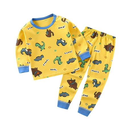 

LHWEN Teen Boy Girl Outfit Hallowe-en Christmas Toddler Girls Boys Winter Kids Baby Pj’s Boys Girls Long Sleeve Cartoon Tops Pants Sleepwear Pajamas Outfits Set 2PCS
