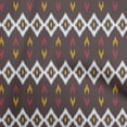 thumbnail image 1 of oneOone Cotton Poplin Brown Fabric Ikat Dress Material Fabric Print Fabric By The Yard 42 Inch Wide, 1 of 4