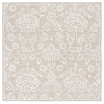SAFAVIEH Glamour Zowie Floral Area Rug, Beige/Ivory, 6' x 6' Square