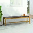 thumbnail image 2 of Klair Outdoor Wicker Bench, Teak Finish, 2 of 7