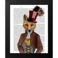 thumbnail image 2 of Fab Funky 12x14 Black Modern Framed Museum Art Print Titled - Vivienne Steampunk Fox, 2 of 5