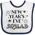 thumbnail image 3 of Inktastic New Year's Eve Squad with Stars in Black Boys or Girls Baby Bib, 3 of 4